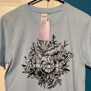 "Grow Through What You Go Through" Flowers American Traditional T-Shirt
